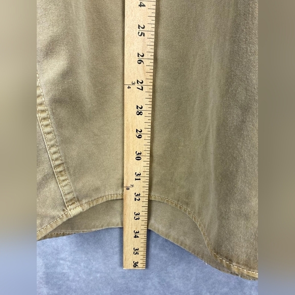Levi’s khaki long sleeve shirt size XL twill western Cotton - Picture 7 of 12
